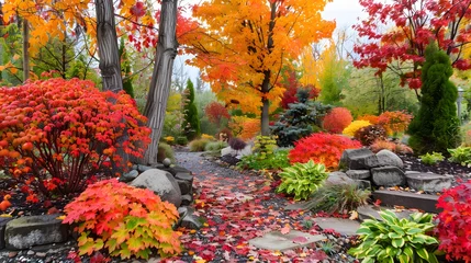 Fototapete an autumn season leaf plant scene © Farid