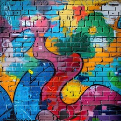 Obraz premium graffiti on a brick wall