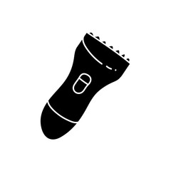 Personal electric hair clipper black hand drawn icon