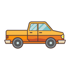 colorful vehicle illustration of pick up