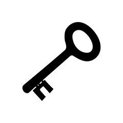 Key black hand drawn icon