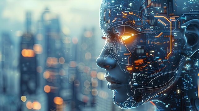 Integration of Artificial Intelligence in the Professional Landscape Symbolizing Synergistic Partnership Between Human Skills and AI Innovation in Modern Workplace