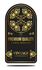 Luxury Retro Vintage Label Vector Collection Template 