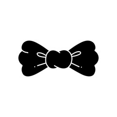 Bow tie black hand drawn icon