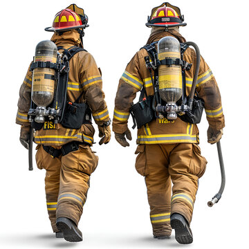 fireman with extinguisher