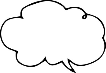 手書き風のもくもくした吹き出し