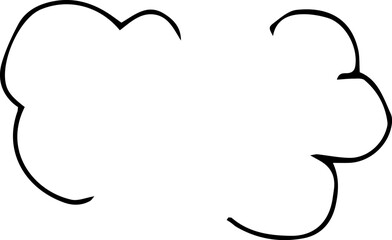 手書き風のもくもくした吹き出し