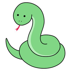 蛇のベクターイラスト。干支、十二支、へび、年賀	