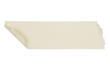 Torn masking paper tape isolated transparent