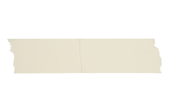 Torn masking paper tape isolated transparent