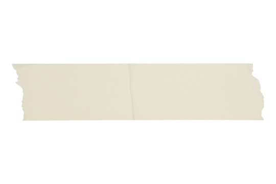 Torn masking paper tape isolated transparent
