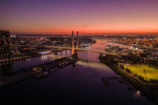 The Bolte Bridge in Melbourne at Sunset