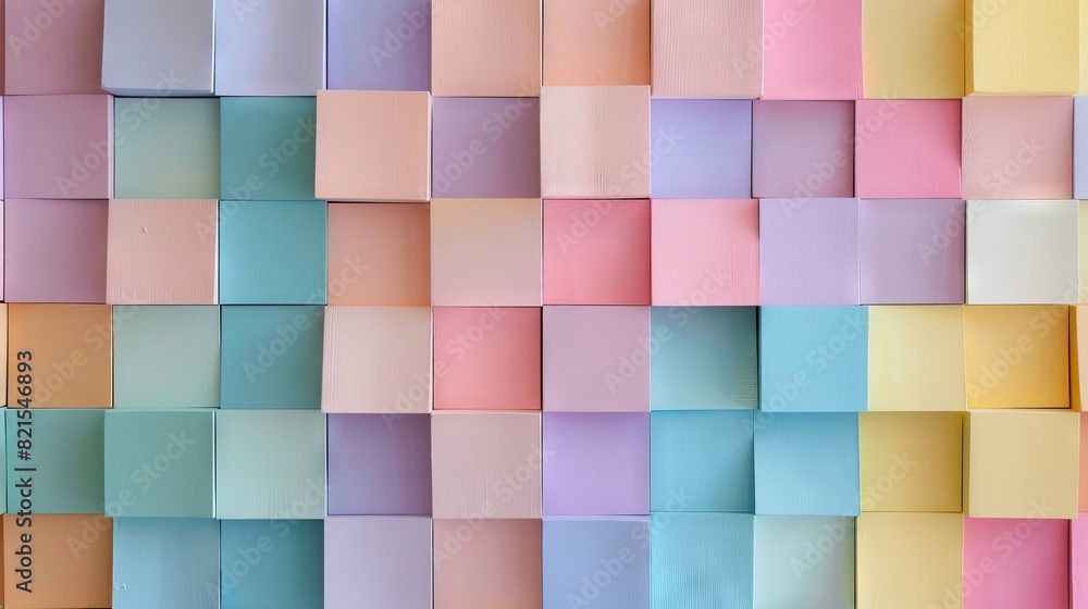Poster A vibrant background consisting of multiple colored squares in a geometric pattern, creating a visually pleasing mosaic