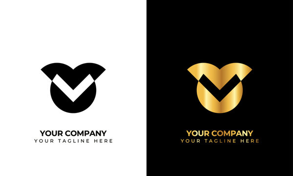 Initial Letter VO Logo - Minimal Business Logo, v logo design, vo logo design,