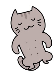 sticker of a cute cartoon cat