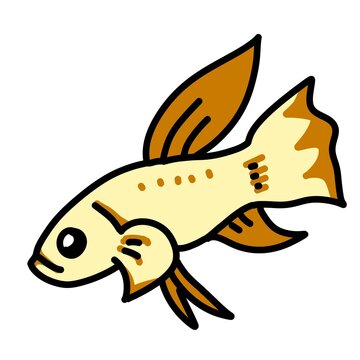 recommend clip art: cute betta fish cartoon illustration
