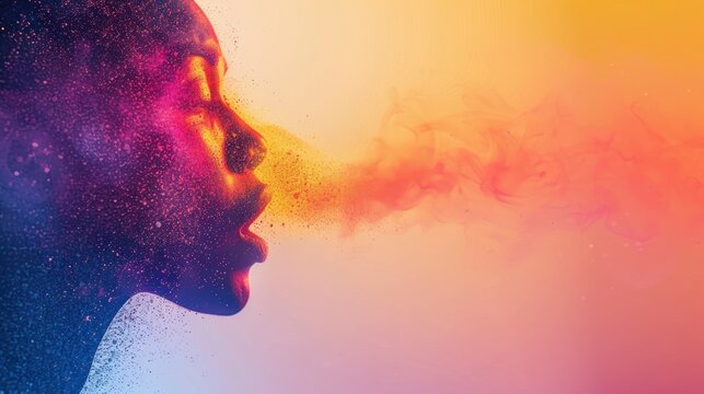 Voice tone modulation side view - Adjusting the pitch and tone of a voice (advanced tone, Analogous Color Scheme)