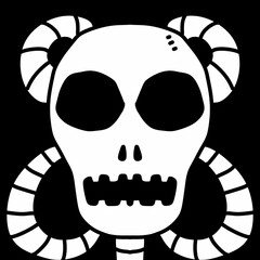 skull. web icon simple illustration