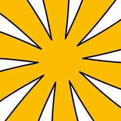 illustration of yellow sun ray