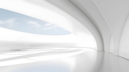 Sleek and Minimal 3D Rendered Architectural Interior