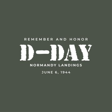 d-day normandy landing 1944 memorial design template