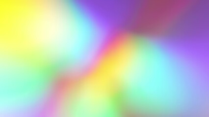 Soft blurry rainbow color mix holographic iridescent gradient. Hologram glitch. Light through a...
