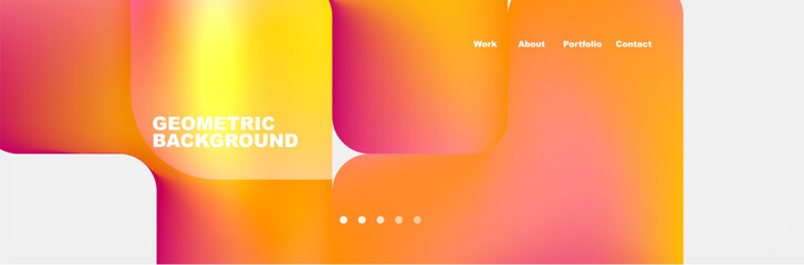 Obraz premium Arrows and squares with bright colors and round angles. Vector Illustration For Wallpaper, Banner, Background, Card, Book Illustration, landing page