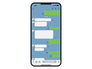 トーク画面　猫アイコン　イラスト