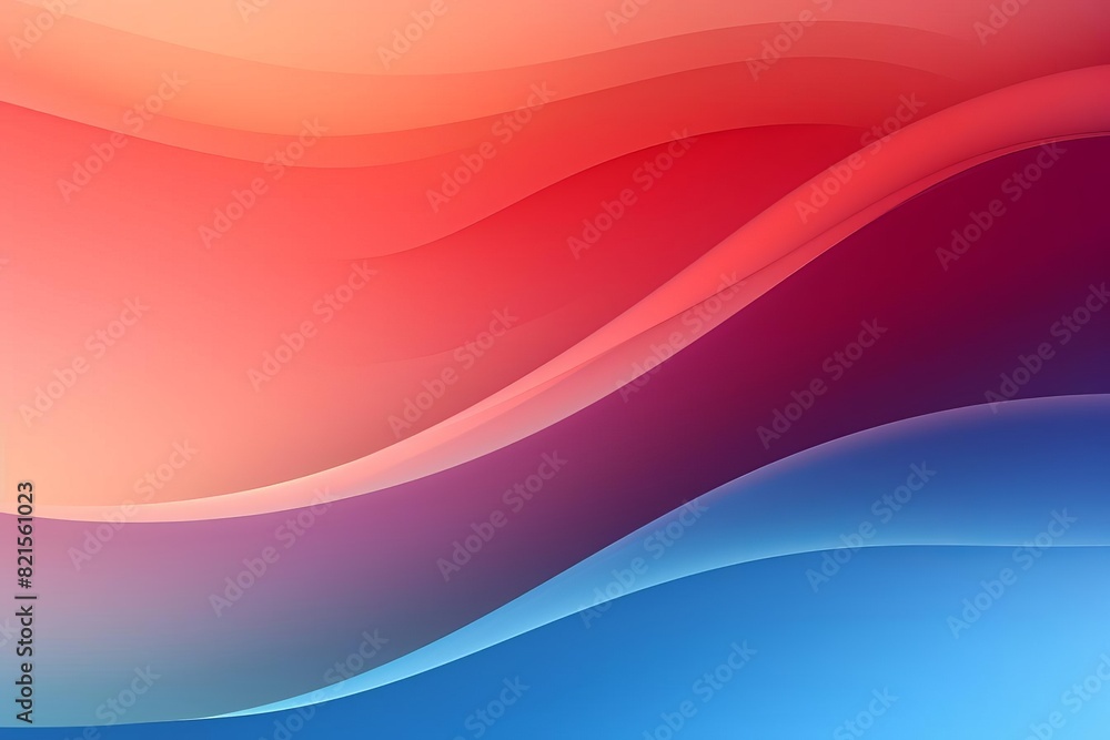 Poster abstract gradient background with flowing red, blue, and pink wave patterns, creating a vibrant and 