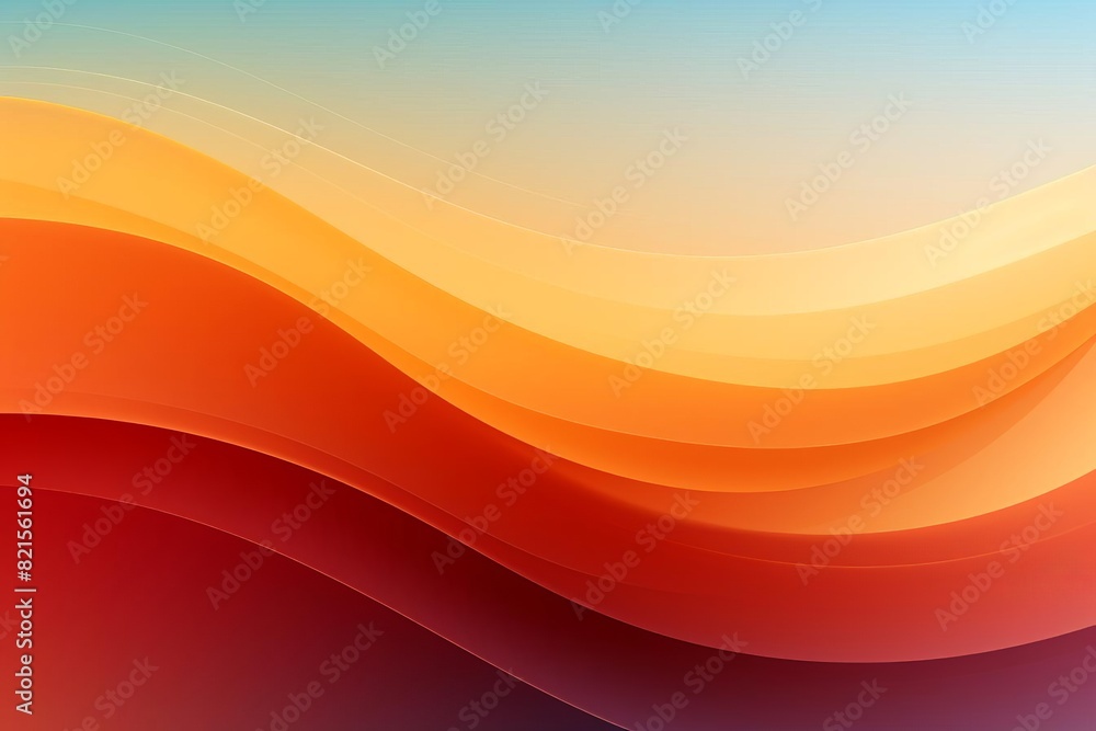 Poster vibrant abstract background with smooth, flowing curves in warm red, orange, and yellow gradient hue
