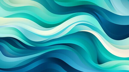 Abstract wavy pattern in shades of blue, teal, and white. Fluid motion and seamless design for backgrounds, wallpapers, and artistic presentations.