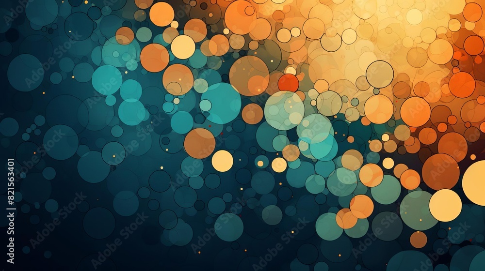 Poster abstract background with vibrant multicolored bokeh circles, perfect for festive and creative design