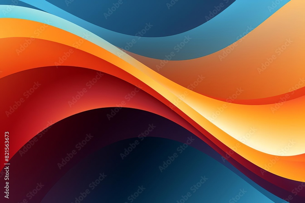 Poster vibrant abstract wave design with dynamic curves and gradient colors, perfect for modern backgrounds