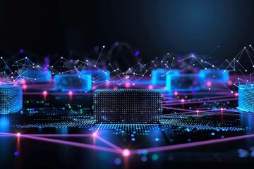 Digital transfer big data on internet. futuristic digital technology