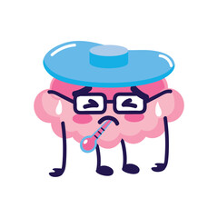sick brain with fever