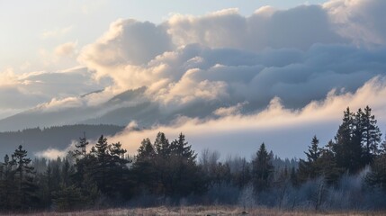 Fototapeta premium Chinook Cloudiness at Sundet, sundets