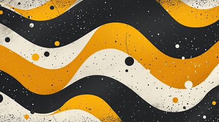 Retro Colorful Background Vector Illustration, black, yellow and white pastel colors