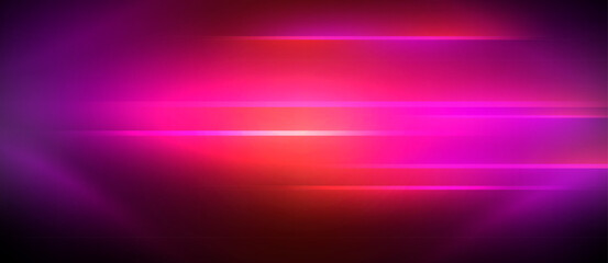 Neon dynamic diagonal light rays background. Techno digital geometric concept design for wallpaper, banner, presentation, background