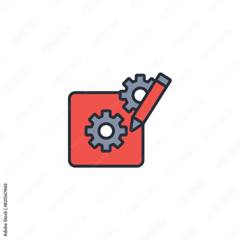 Poster prototype icon. vector.editable stroke.linear style sign for use web design,logo.symbol illustration