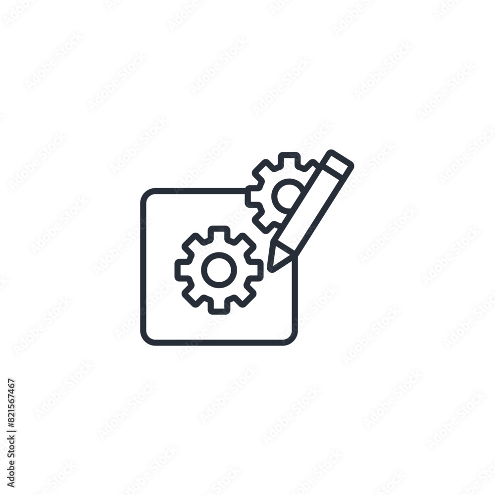 Poster prototype icon. vector.editable stroke.linear style sign for use web design,logo.symbol illustration