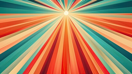 Retro Colorful Background Vector Illustration, simple illustration, flat design,hot red, aqua blue and bright orange