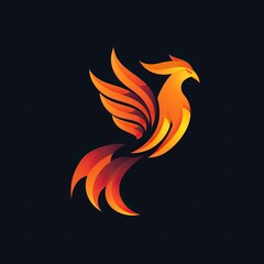Charming Illustration Phoenix Logo Concept, Logo Design