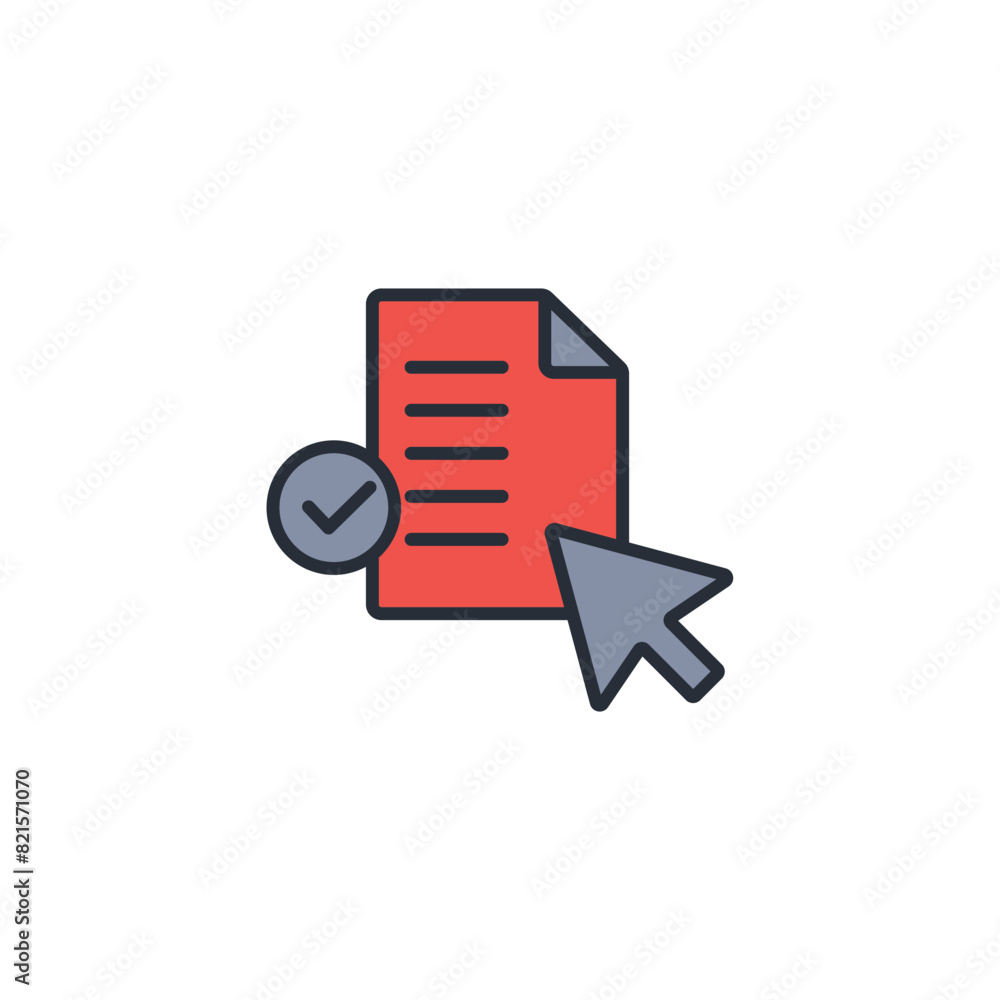 Poster testing icon. vector.editable stroke.linear style sign for use web design,logo.symbol illustration.