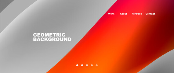 Bright multicolored geometric abstract shapes. Minimal trendy simplicity concept. Modern overlapping forms