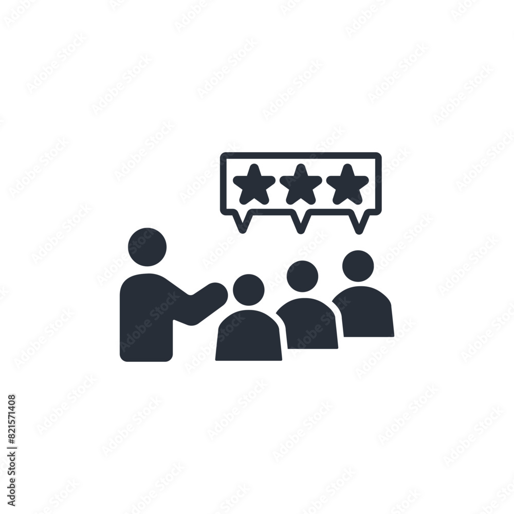 Poster user feedback icon. vector.editable stroke.linear style sign for use web design,logo.symbol illustra