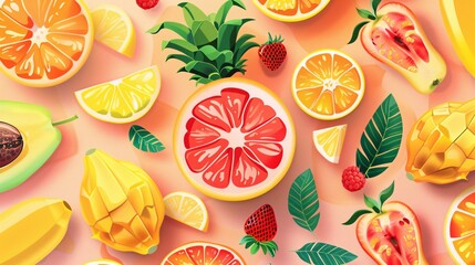 fruit pattern illustration
