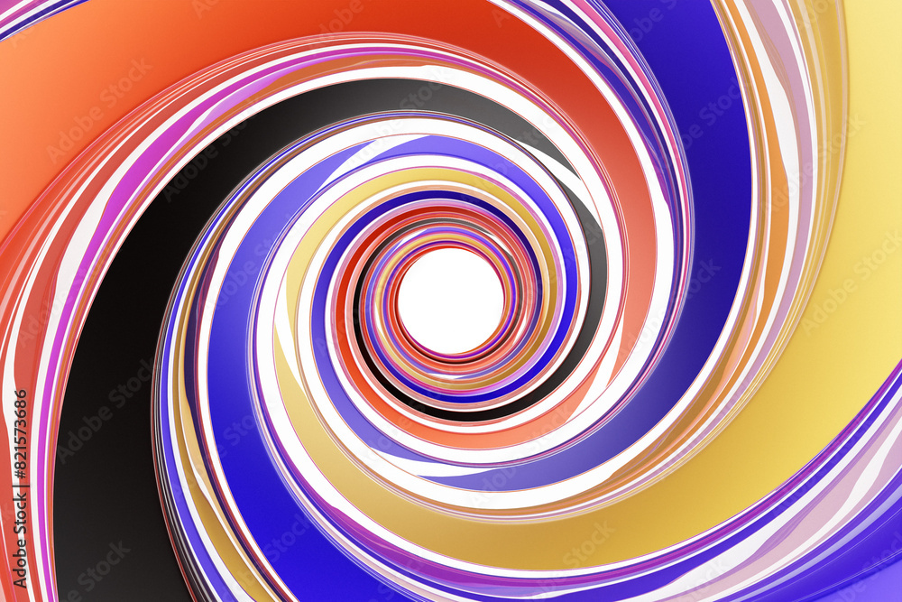 Poster 3d illustration of a abstract colorful background with scintillating circles and gloss. illustration
