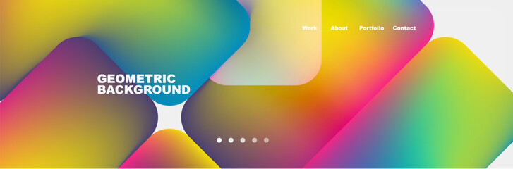 Obraz premium Square internet web page design template. Vector Illustration For Wallpaper, Banner, Background, Card, Book Illustration, landing page