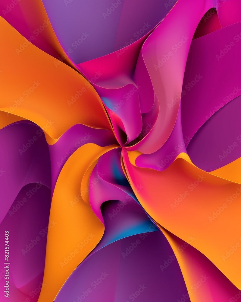 Poster vibrant abstract art display - flowing, melting forms in bright colors, ideal for digital media use