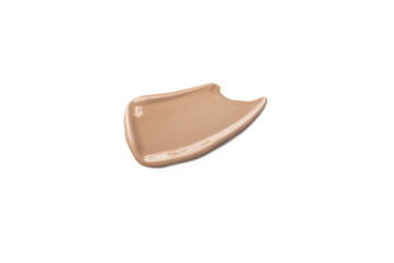 Make up smear swatch foundation smudge texture isolated on a white or transparent background png